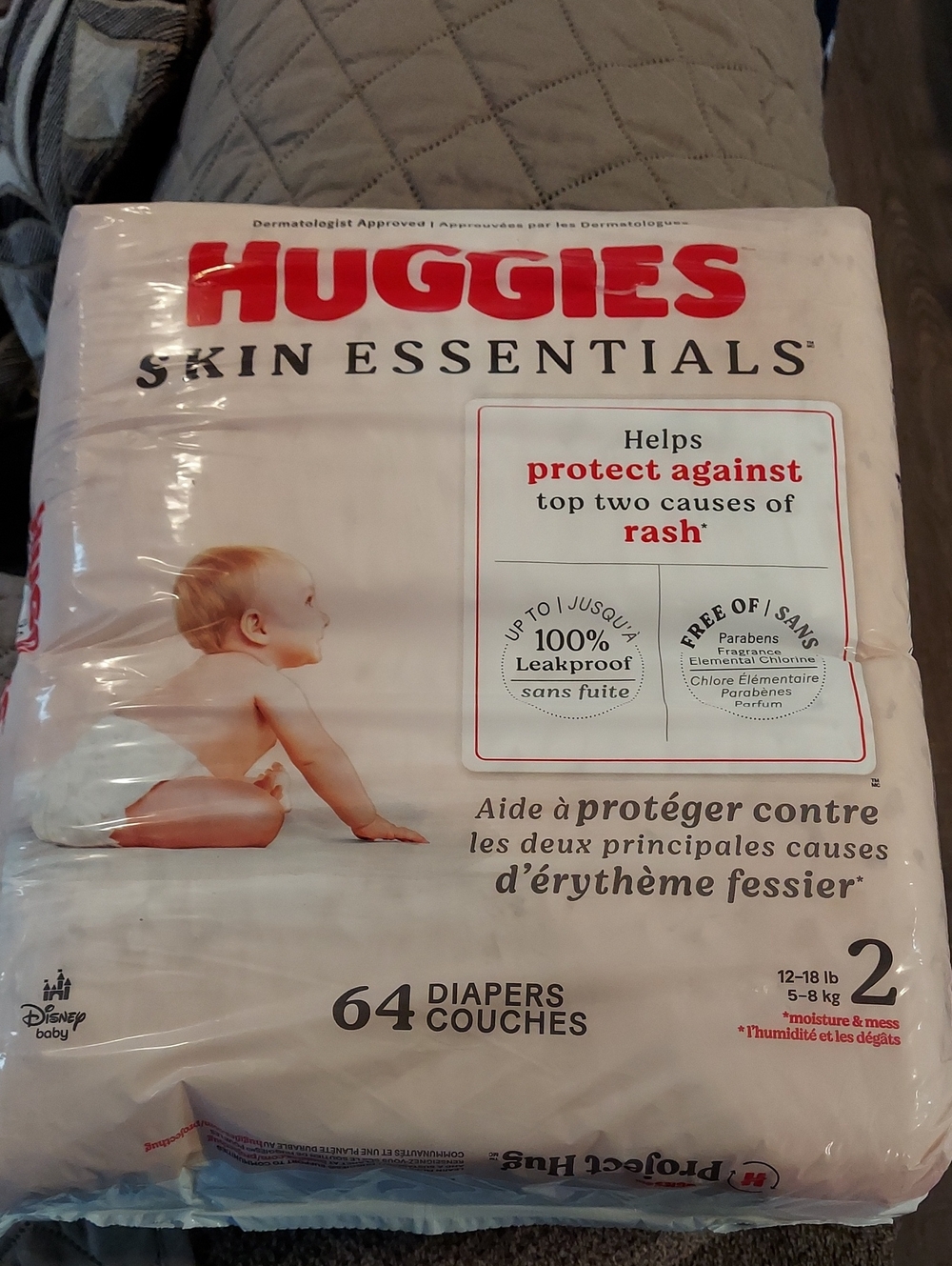 Huggies Skin Essentials Diapers Size 2 - White (64 Count)